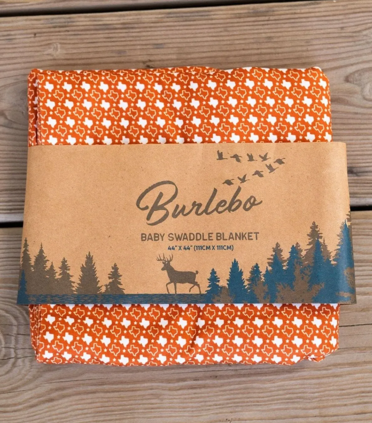 Baby Swaddle | Texas Orange   White