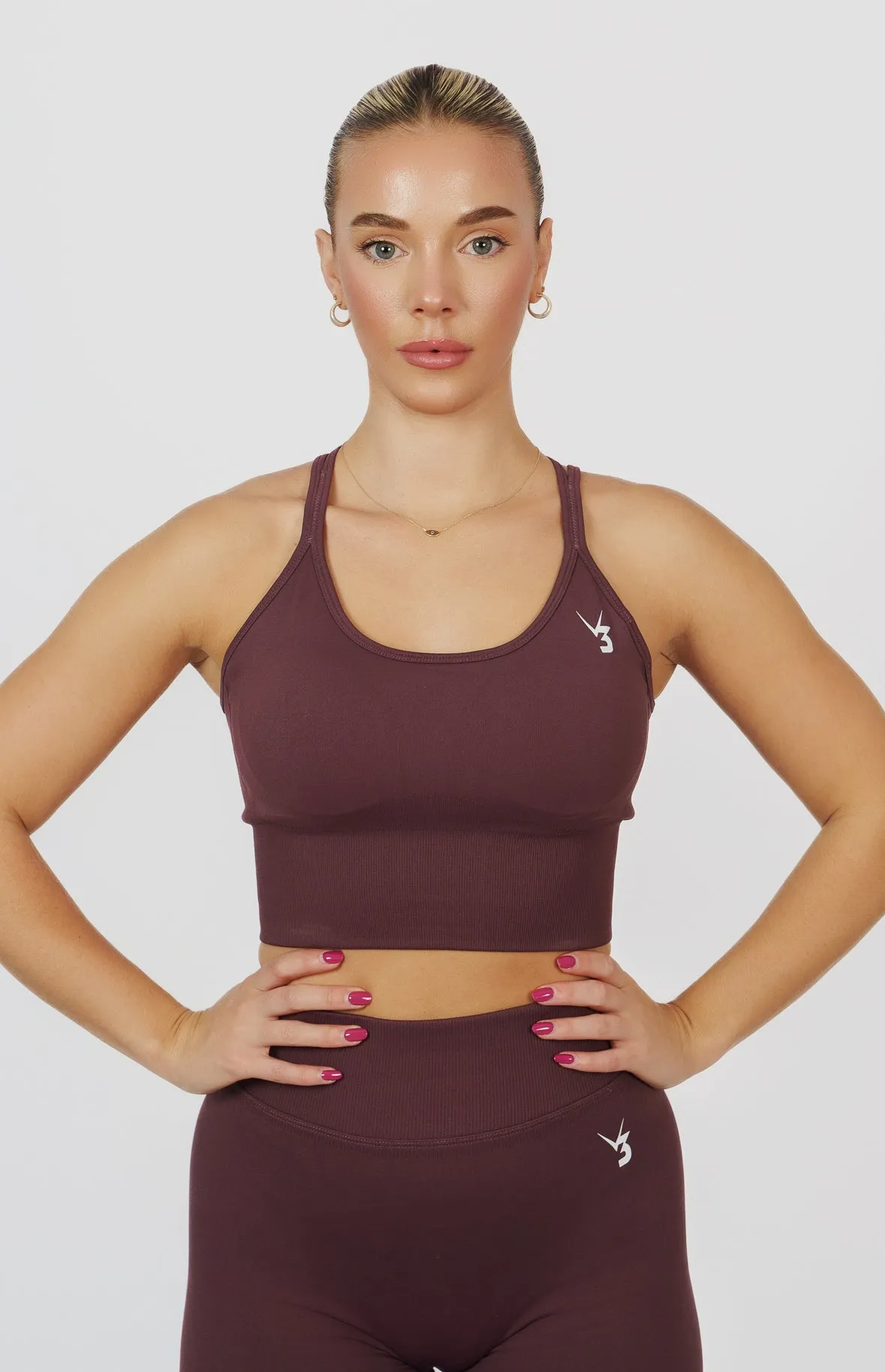 Form Seamless Scrunch Sports Bra, Leggings & Shorts Set - Plum Purple