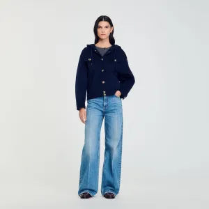 Marjane Double-Faced Wool Coat Navy Blue