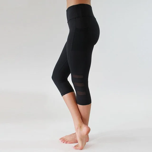 NORMOV Summer Mesh Patchwork Leggings Women
