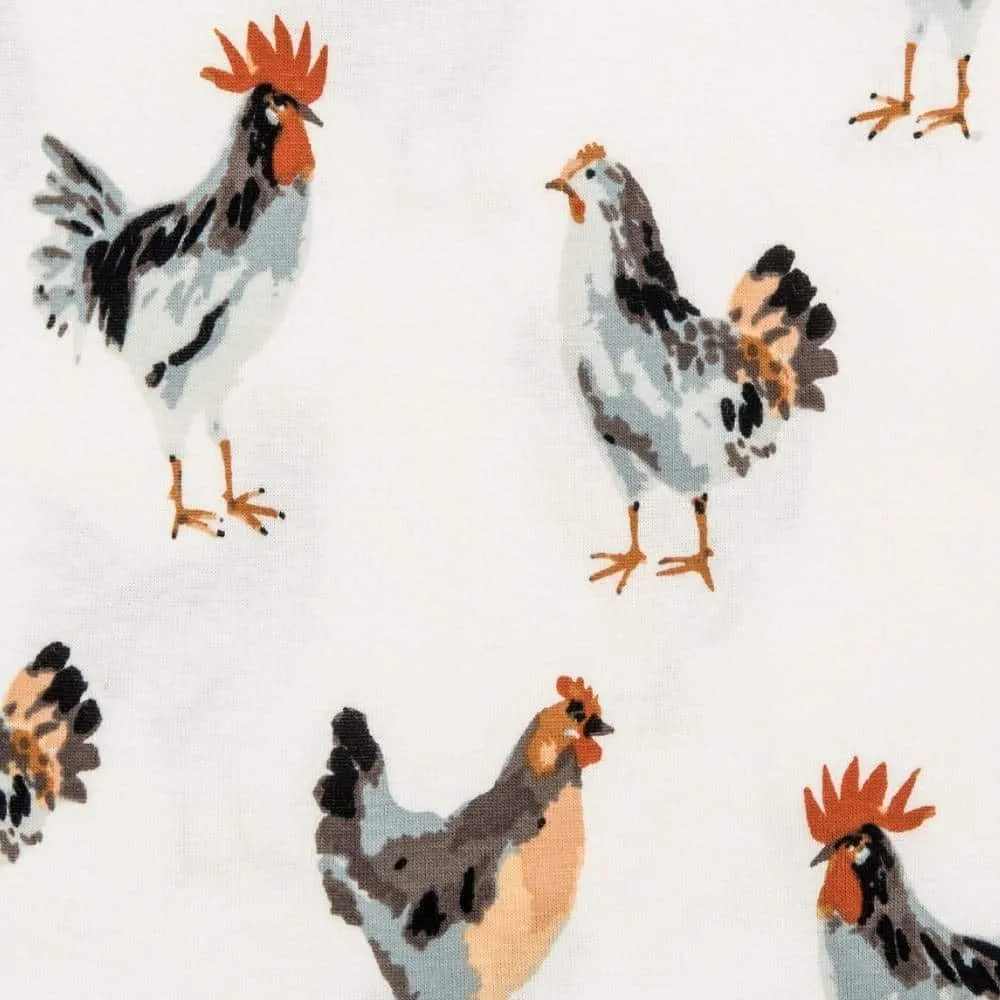 Organic Cotton Zipper Pajama - Chicken by Milkbarn
