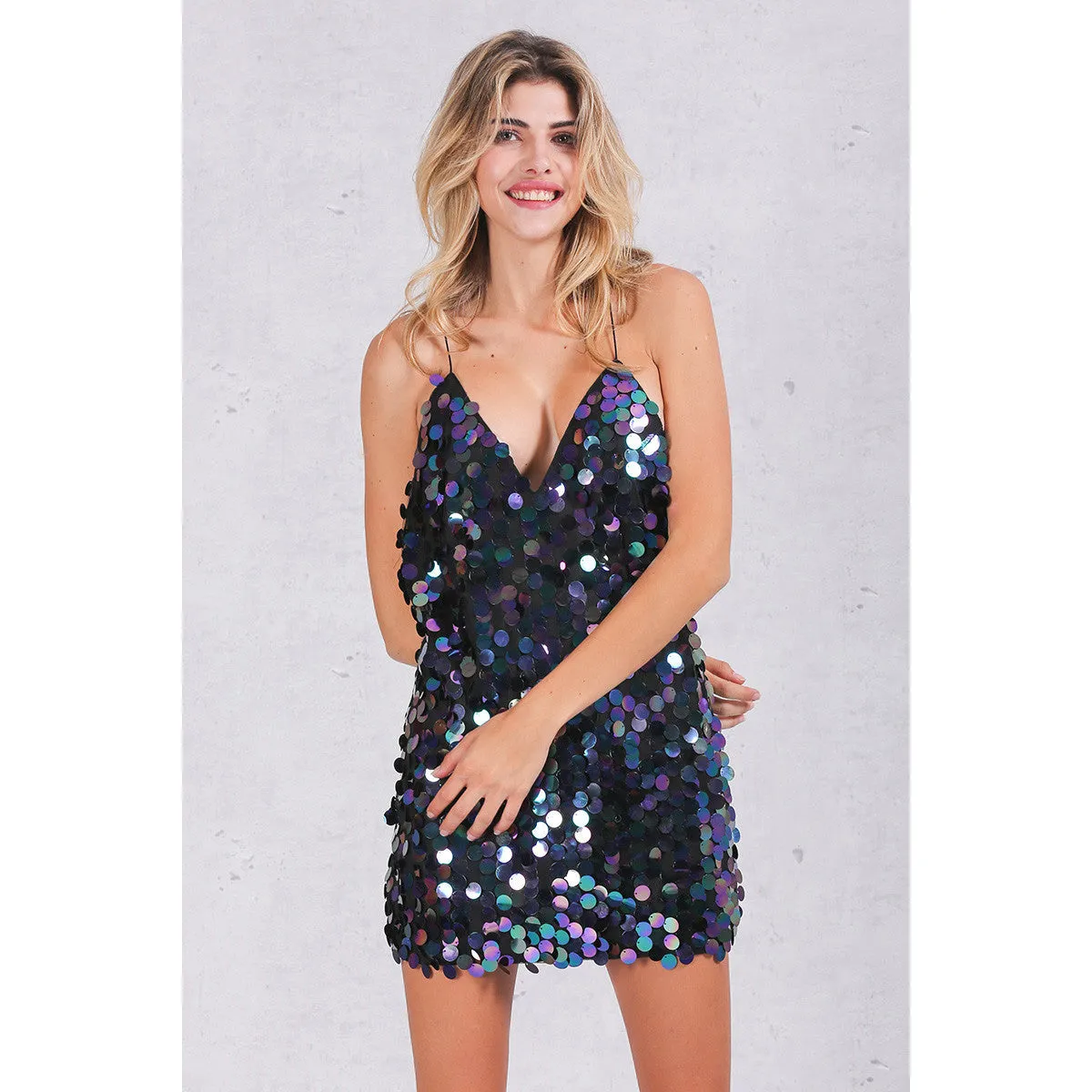 "Purple Dots" Mini Dress