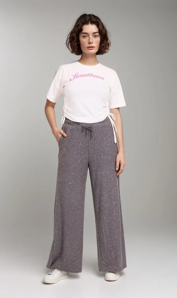 R208116-R208116 - Graphic Tie-Front Tee - White